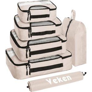 6 Pc Set Packing Cubes Luggage Packing Organizers for Travel Accessories